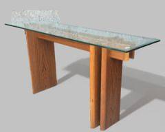 Danish Mid Century Modern Teak Beveled glass top console table
Lot 721 -