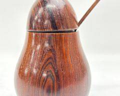 ANTIQUE PEAR CARVED WOODEN TEA CADDY