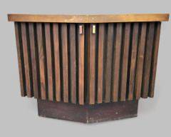 Lane Furniture Tower Suite Mid Century Modern MCM Side Cabinet wood slat