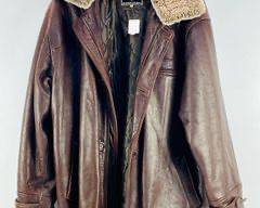 Men's RAINFOREST Brown Leather Jacket Size XL