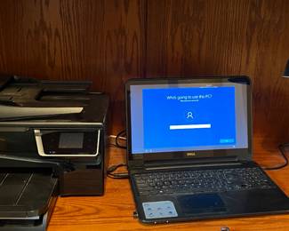 Printer, Computer and Desk Lamp