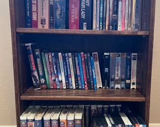 DVD's, VHS, Small Bookcase