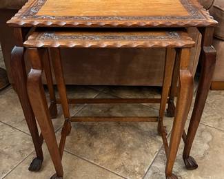 Hand Carved Nesting Tables from India