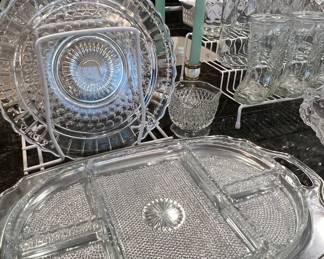 Glass Platters and Serving Tray