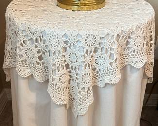 End Table w Lace Overlay pair