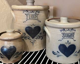 Flour and Sugar Crocks