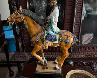 Vintage Genghis Khan Ceramic Statue 

$300