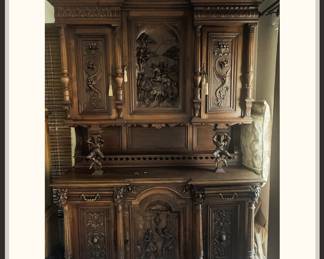 Walnut Ornate Hunter’s Cabinet 
