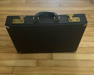 Vintage Gucci Black Leather Briefcase 