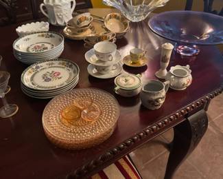Assortment of Vintage China and Centerpieces 