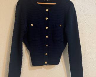 Dark Blue Chanel Cardigan 