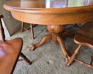 Base of Oak Table - Claw Feet