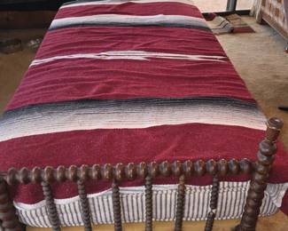 Antique Spindle Twin Bed in Mahogany 