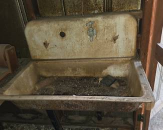 Antique Porcelain Sink  - At Grandma's Hpuse on top of hill