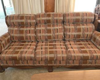 Vintage Plaid Tweed Couch