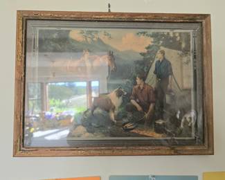 Sunlight effected this picture - Antique Camping Picture