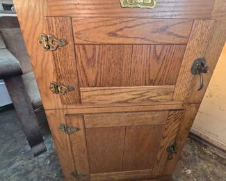 Oak Antique Ice Box 