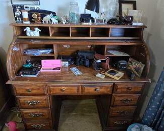Vintage Roll Top Desk 