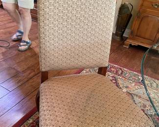 closeup of dining room chair