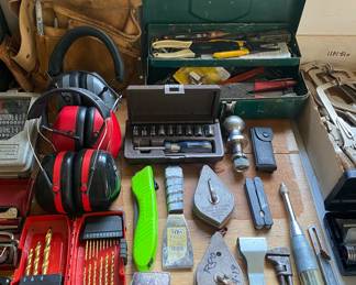Drill Bits/Hearing Protection/Tools 