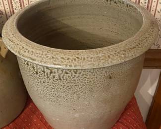 Nice Large Salt Glaze Pottery Crock