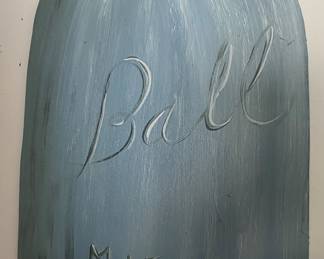 Ball Mason Home Made Hanging Sign 