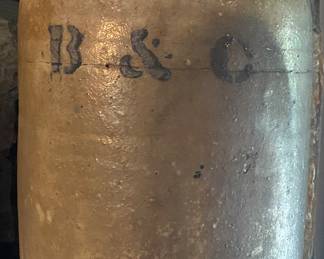 Cobalt Decorated B&C Stoneware Script Jug