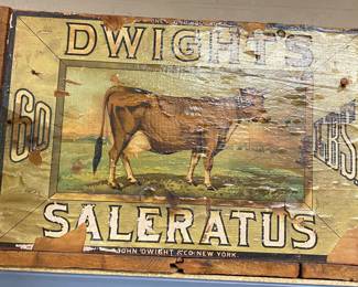 Old Paper Label Dwight's Saleratus Baking Powder Crate