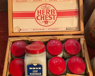 Red and White Herb Chest (Frank Tea and Spice Company)