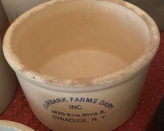 Fairbank Farms Dairy Syracuse N.Y. Butter Crock