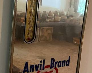 Old Anvil Brand Clothing Mirrored Thermometer