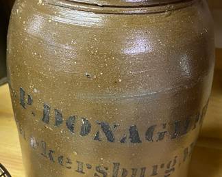 P. Donaghho West Virginia Stoneware Jar 