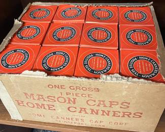 Unopened Boxes of Mason Caps
