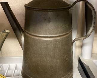 Early Galvanized Coffee Pot