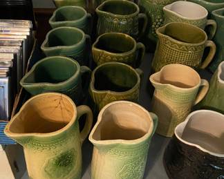 Numerous Stoneware Pitchers