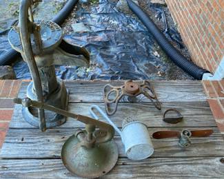 Antique Sprinklers and Outdoor Decor
