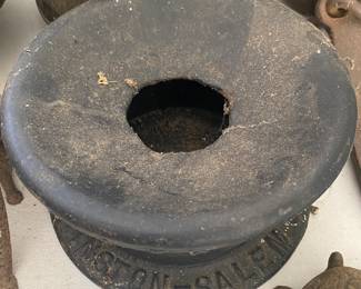 Early Winston Salem N.C. Cast Iron Spittoon (Car Foundry & Machine Co.) 