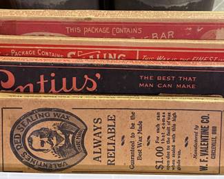 Old Boxes of Jar Sealing Wax