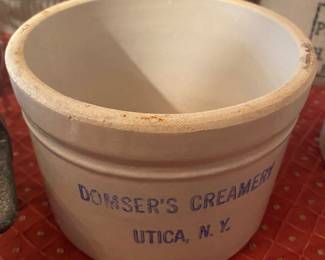 Domser's Creamery Crock Utica N.Y.
