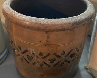 Small Cobalt Decorated Crock