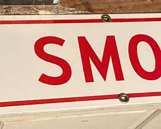 Porcelain No Smoking Sign