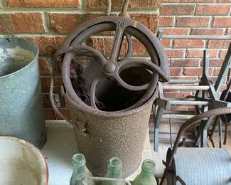 Old Well Pulley and Bucket