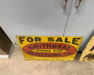 Old Smithdeal Realty and Insurance Advertising Sign