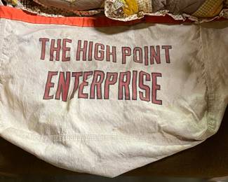 Vintage High Point Enterprise Newspaper Bag