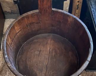 Antique Staved Bucket "Piggin"