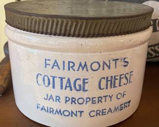 Fairmont's Cottage Cheese Stoneware Jar