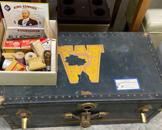 Old Travel Trunk with Western Carolina Decal
