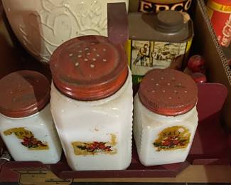 Red and White Spice Shakers