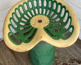 Tractor Seats with Milk Can Bases