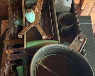 Vintage Green Handle Kitchenware
